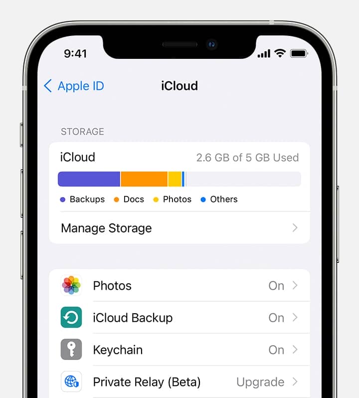 Check iCloud Storage