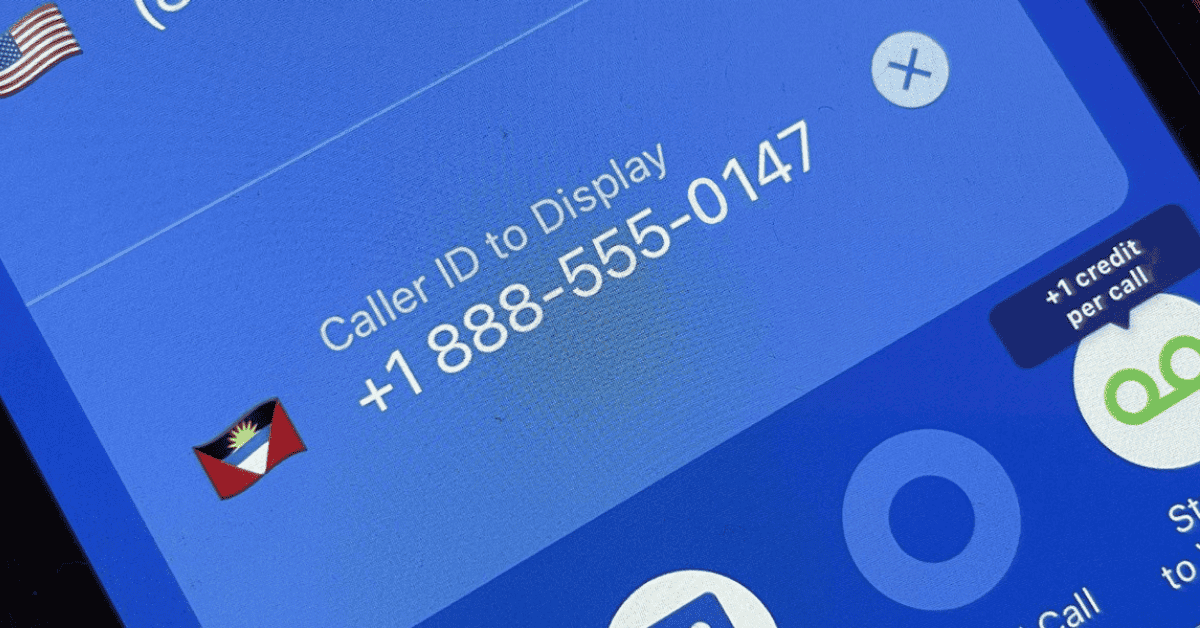 4 digit phone number on caller id