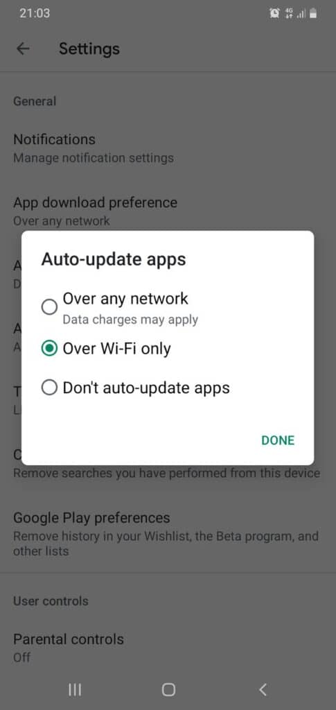 Install Updates Over Wi-Fi